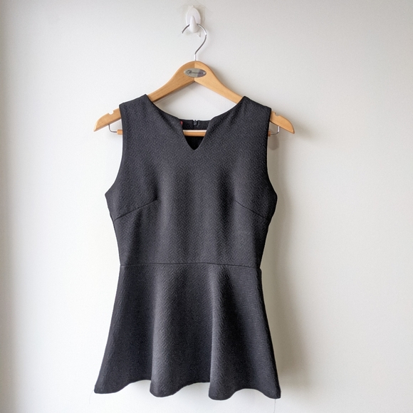 Black Peplum Top - Picture 1 of 4